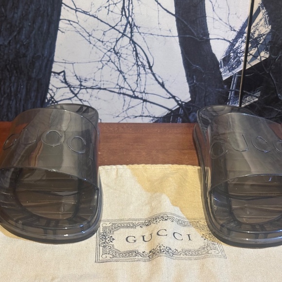 Gucci Transparent Slide Sandals - Picture 2 of 7